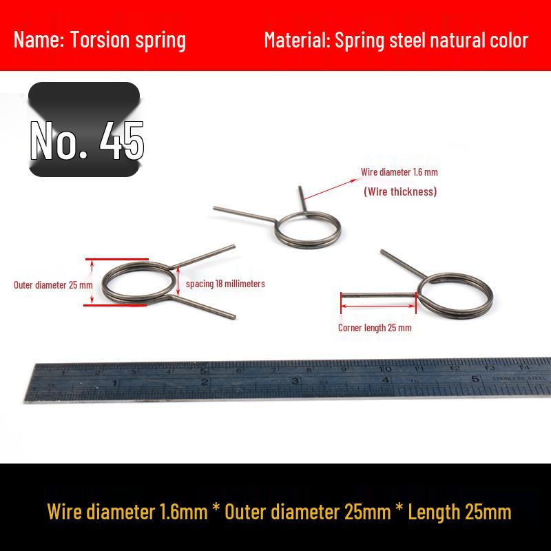 Yellow Anti-Theft Door Handle Torsion Spring for Interior Sliding Doors In Hotels and Bathrooms