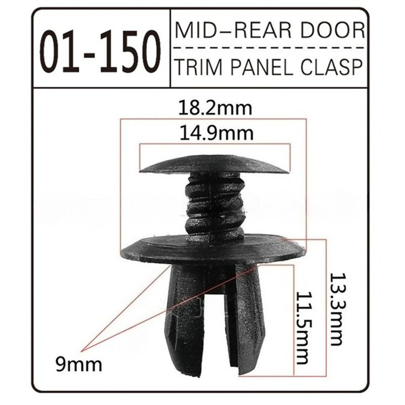 10-100X Car Fastener Bumper Clip Interior Trim Push Retainer For VW Volkswagen T4 T5 Transporter Eurovan 701867299 Plastic Clips 100X