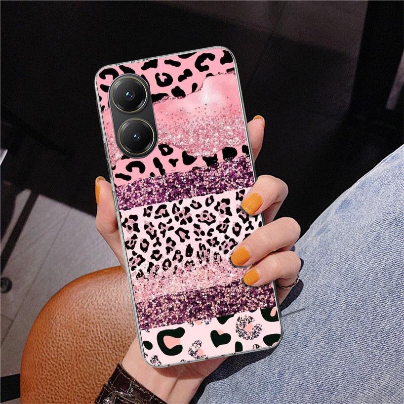 Pink Leopard Print Phone Case For Xiaomi Poco X7 X6 X5 Pro F7 Ultra Redmi 15C 15 13C 13 12C 12 10 10A 10C 9 9A 9C 9T Cover Poco