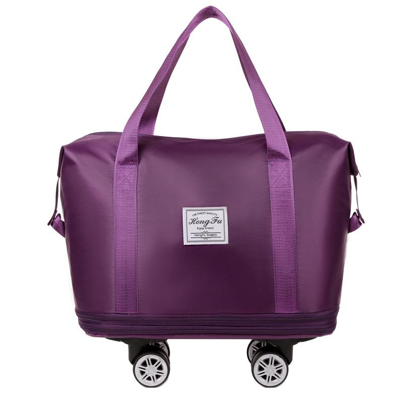 Large Capacity Multi-Functional Travel Bag with Universal Wheels and Luggage Handle Attachment