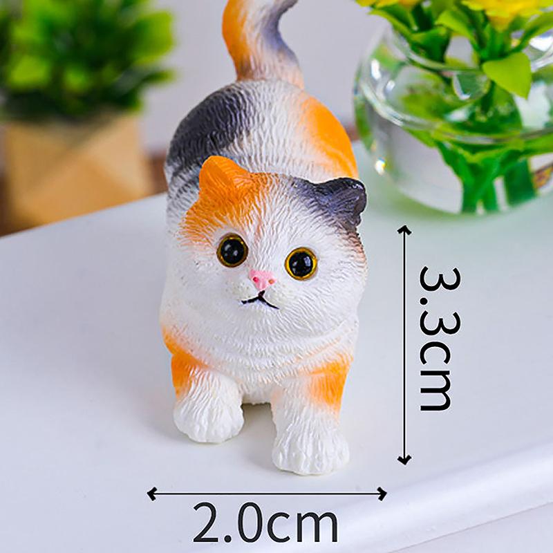 Creative Cute Cartoon Resin Cats Mini Ornaments Crafts Home Decoration Background Props Desktop Small Ornaments Gifts