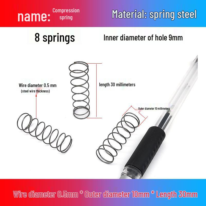 0.5mm Diameter Spring Steel Compression Spring for Precision Experiments and Miniature Helmet
