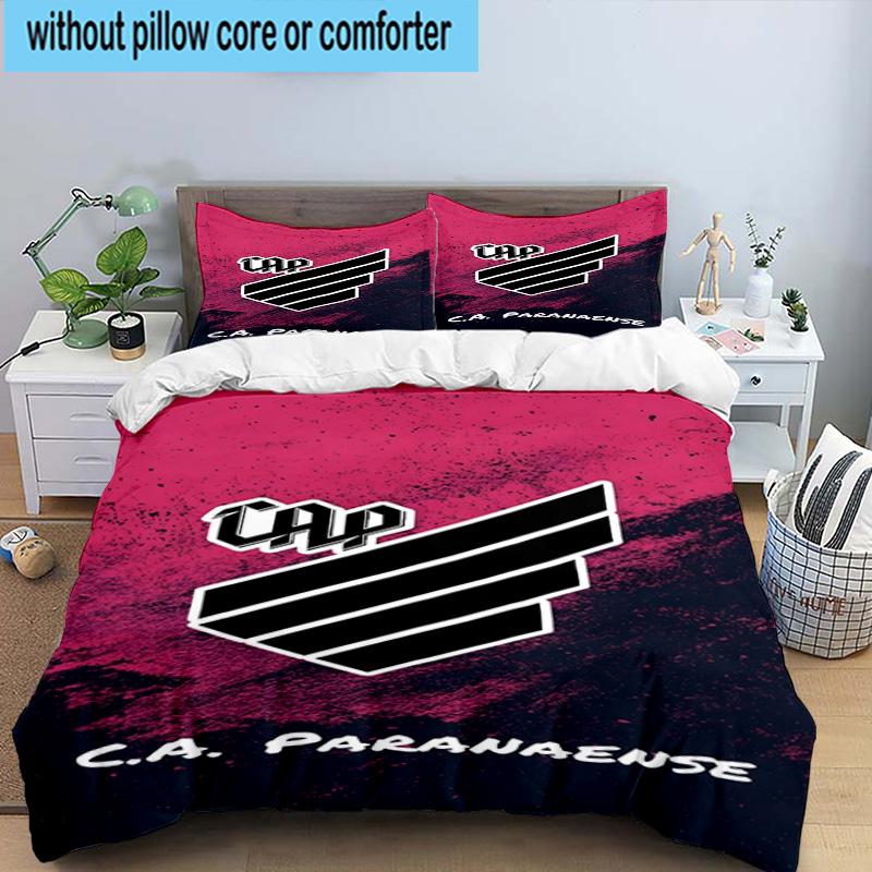 3pcs Athletico Paranaense Printed Bedding Set Duvet Cover Closure Includes 1 Duvet Cover & 2 Pillowcases Bedding Sets Home Decor Gifts