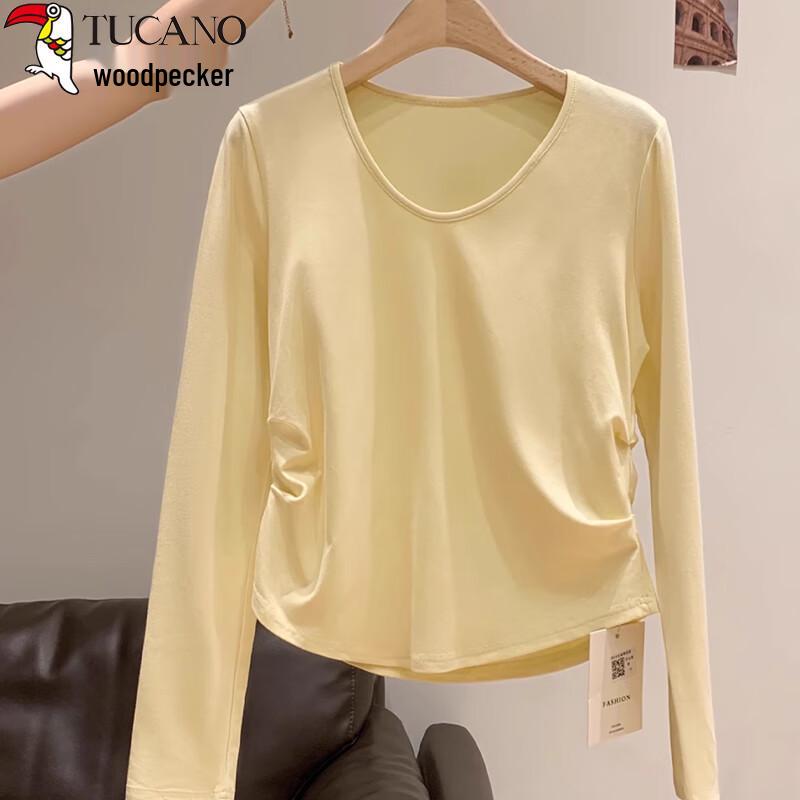 Woodpecker Women's Ribbed V-Neck Long Sleeve T-Shirt