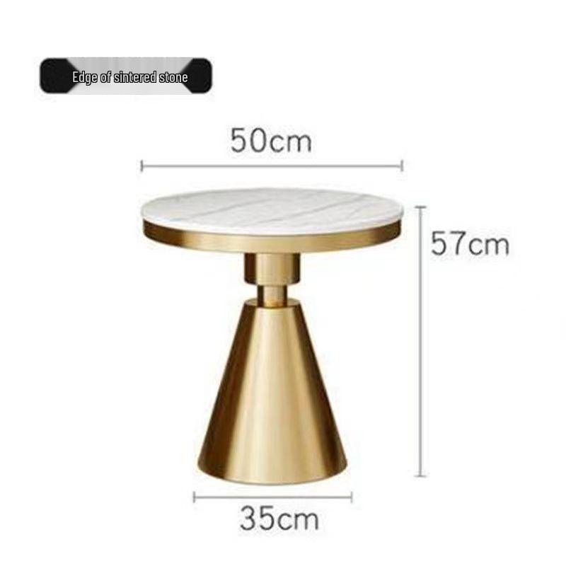 Minimalist Luxury Round Side Table for Living Room or Bedroom Bedside and Coffee Use