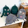 Schoolbag velvet large-capacity backpack 1011 new high school student class schoolbag small fresh solid color cute versatile backpack