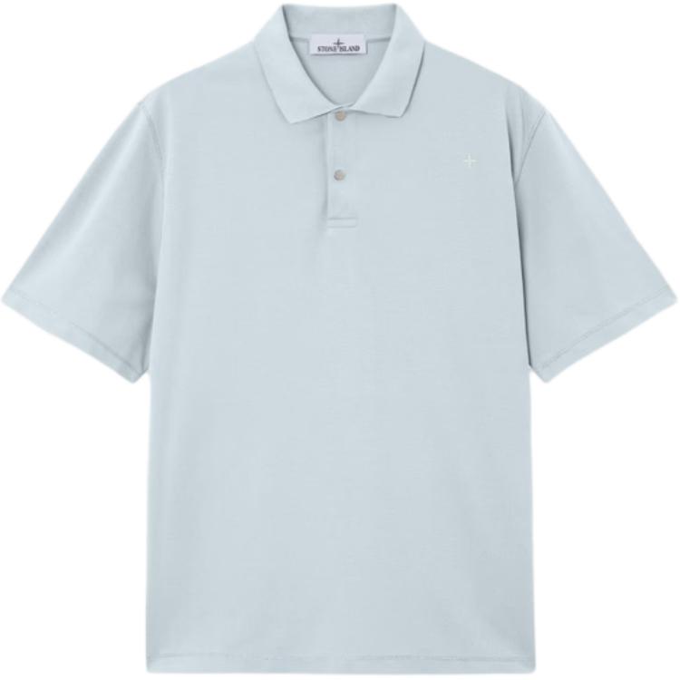 Stone Island Lente/Zomer 26 Stellina Serie Effen Kleur Minimalistische Ster Borduurwerk Korte Mouw Casual Poloshirt Heren tops L1S152200003S00G9V004B S