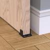 Sliding Barn Door Floor Guides - Black Closet Door Guides (4 Pack) by Island Hardware - Floor Mounted Bottom Track Guide for All Types of Sliding