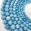 Fine AA 100% Natural Sky Blue China Larimar Round Natural Stone Beads For Jewelry Making DIY Bracelet Necklace 15" 4 6 8 10 12mm