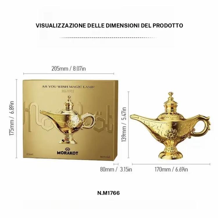 Wish Lamp Perfume, 85 Ml, a Men’s Cologne with a Woody Fragrance, Ideal for Everyday Use and Travel, a Dreamy and Mystical Holiday Gift