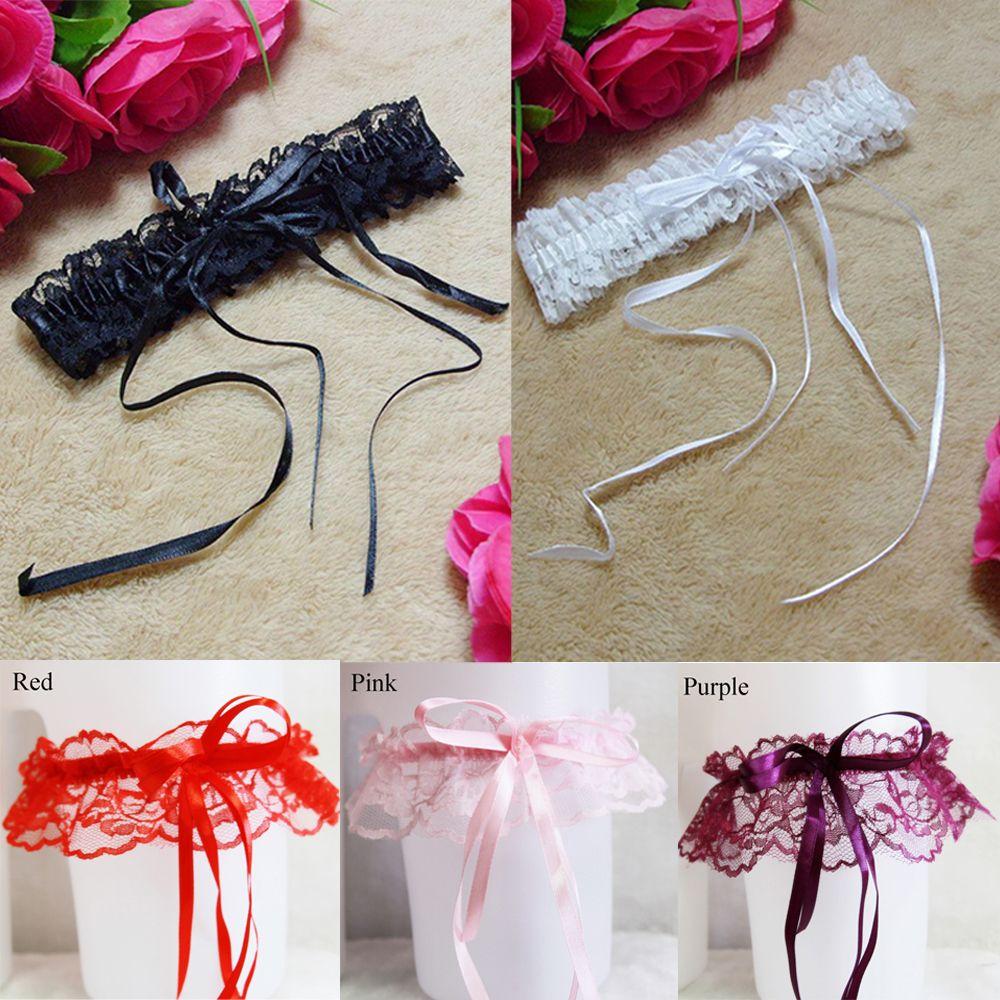 

Women Wedding Bridal Cosplay Bowknot Leg Garter Belt Suspender Lace Floral