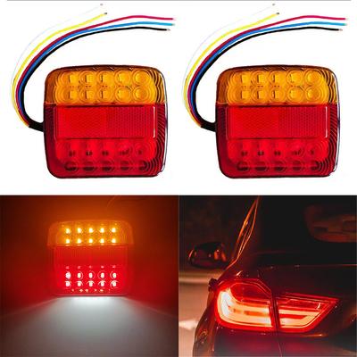 2 Peças Lâmpada Submersível para Barco Caminhão IP66 à Prova d'Água 12V Lanterna Traseira Sinalizador de Direção 26 LEDs Lanterna Traseira para Reboque Caminhão Trailer Caravan