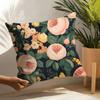 Natural Simple Flower Decoration Pillow Case Linen Cushion Covers For Decorative Sofa Home Pillows Case Car Chair Pillows Cases