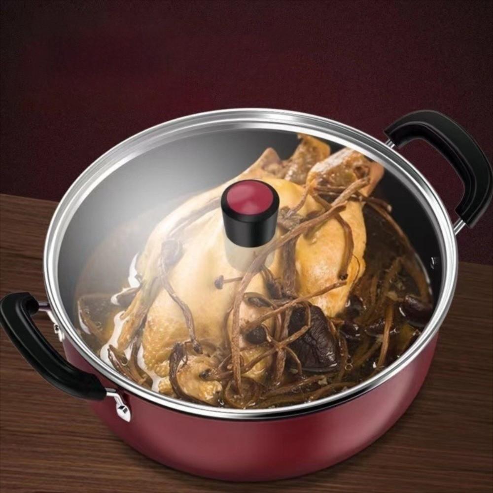 Non Stick Soup Stew Broth Pot Diamond Frying Pan Skillet Cast Iron Pot  Gas Induction Cooker