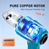 Cordless Mini Vacuum Cleaner High Power 6000 RPM 2 In 1 Suck and Blow Blower Come With Various Accessories for Home Car Cleaning