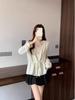 Autumn Collection Plus Size Ruffled Round Neck Long Sleeve French Tie-Up T-Shirt - Slimming Design 2026