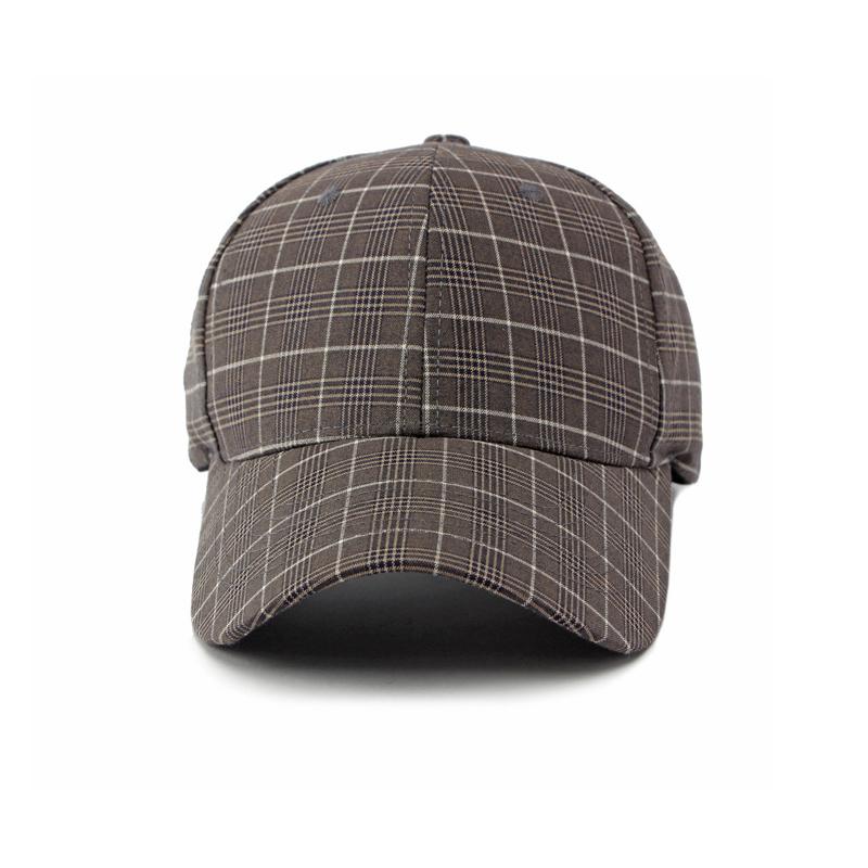 Men's Summer Plaid Baseball Cap Women's Outdoor Sunscreen Hat