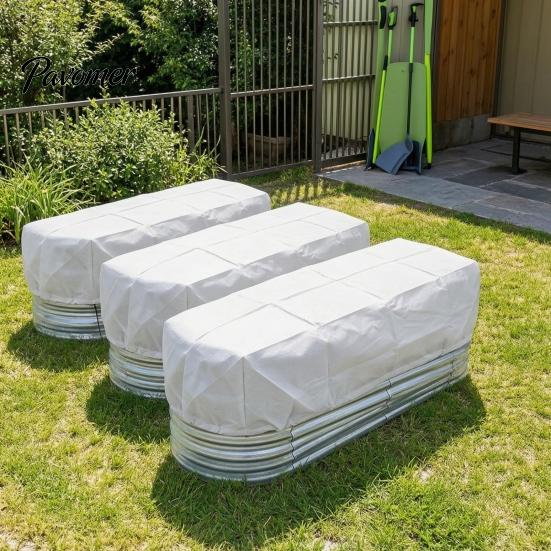 Heavy Duty Plant Frost Blanket Winter Protection Cover for Raised Garden Bed, with Aluminum Liner, Drawstring Closure, Reusable Freeze Insulation 4 x
