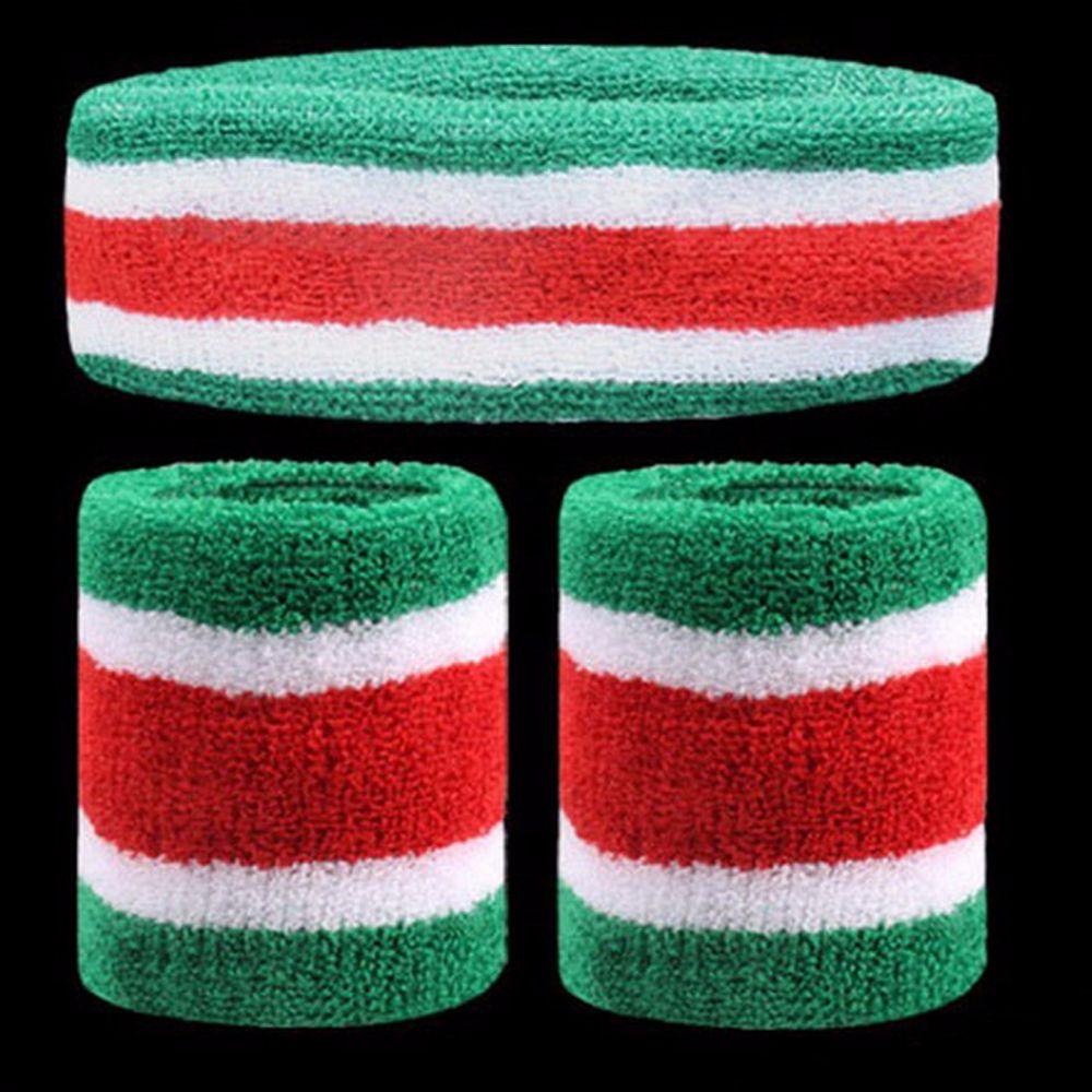 Sport Fitness 1 Set Men/Women Sport Wristbands Towel Sweat Bands Headband +Wristbands Wrist Support