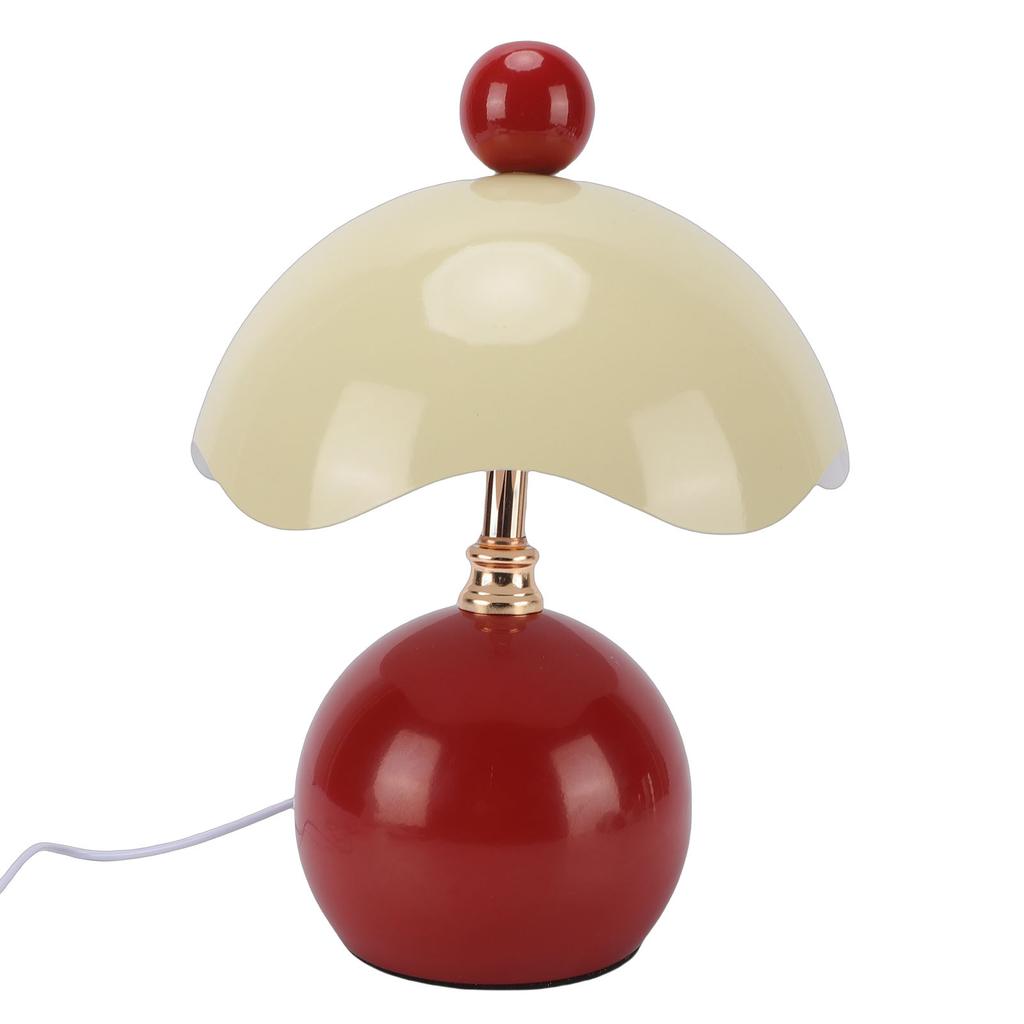 Table Lamp Eggshell Shape 3 Color Temperatures Stepless Dimmable Bedside Lamp with Ceramic Base Glass Shade for Reading Working