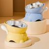 Large Diameter Neck Protection Bowl Anti-knock High Foot Bowl Cute Pet Food Bowl  Indoor Use