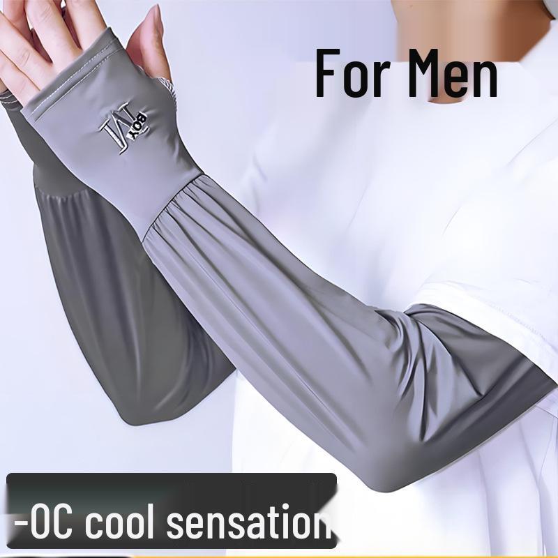 Unisex Loose-Fit UV Protection Ice Silk Arm Sleeves for Summer, Durable Construction Workwear