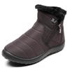 Winter cotton boots medium and old fashion zipper snow boots high flat warm cotton shoes
