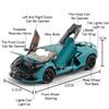 1/24 Metal Diecast Revuelto Cars Models Rubber Tires Sports Car with Light Sound Auto Decoration Toys for Friend Festival Gifts
