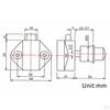 25mm Keyless Push Button Type Lock Furniture Drawer Cupboard Door Yacht Cabinet Latch Knob for Boat