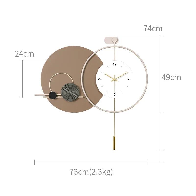 Quality Unique Wall Clocks Large Nordic Pendulum Aesthetic Luxury House Clock Art Living Room Modern Reloj Pared Wall Decor
