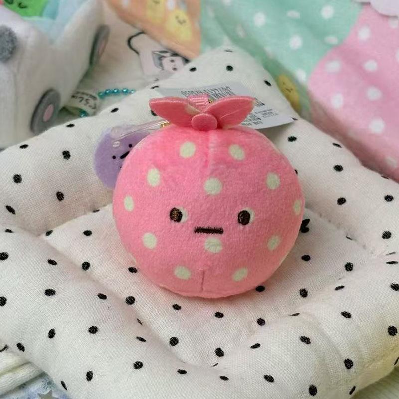 Cute Fried Shrimp Plush Toy Keychain Mini Cartoon Doll Backpack Pendant Bag Charm Decor