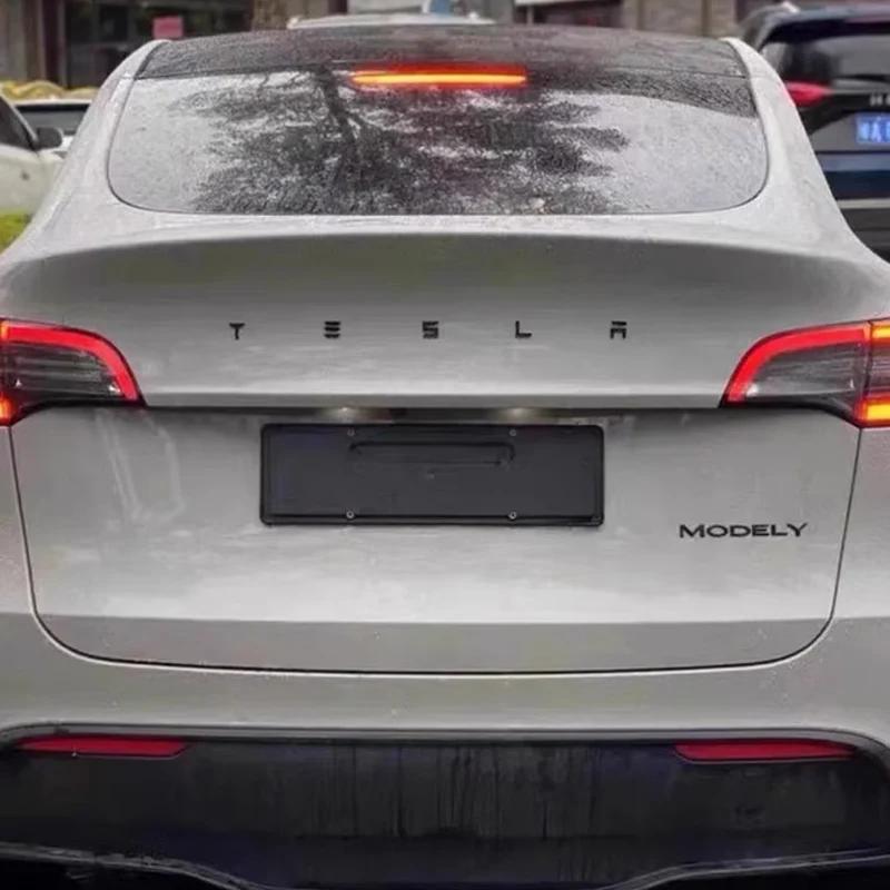 ALV1 3d ABS Chrome Black Red Logo Dual Motor Emblem Letters Car Trunk Badge For Tesla Model Y 3 X S Dual Motor Sticker Accessories