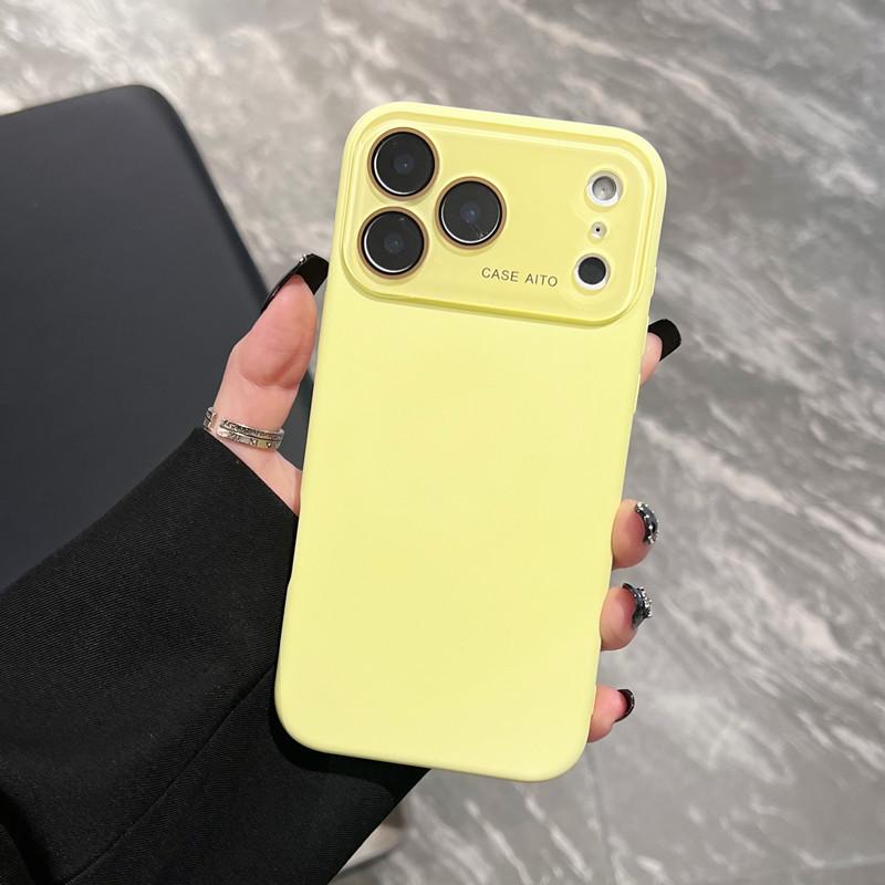 Applicable to iPhone17 liquid silicone large window mobile phone case Apple 16proMax anti-drop all-inclusive 15 protective case