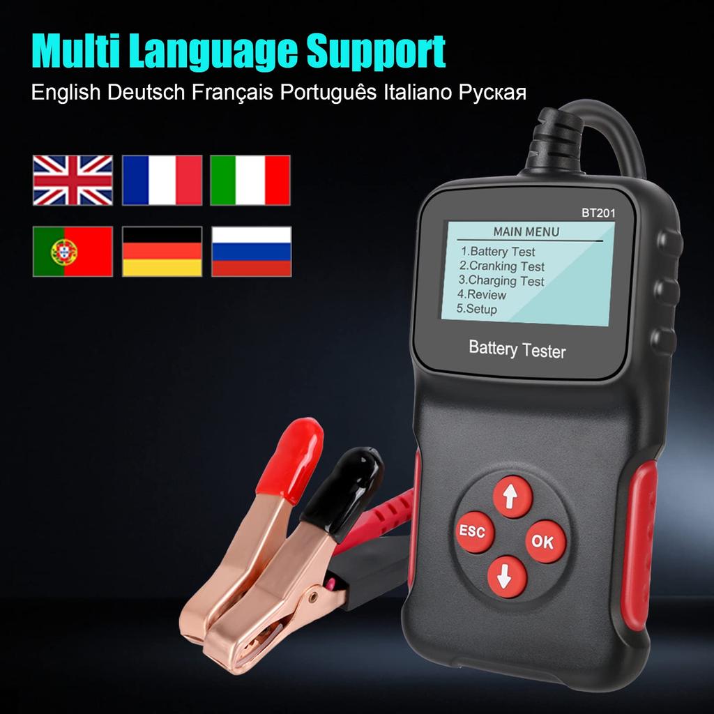 12V Car Battery Tester,Automotive 100-2000 CCA Battery Load Tester,Auto Alternator Tester Digital,Battery Analyzer for Cars Trucks Ship SUV Motorcycle