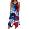 Damen Freizeitkleid für den Sommer, Tankkleid, lockeres Strandkleid mit Taschen, ausgestelltes Midi-Sommerkleid