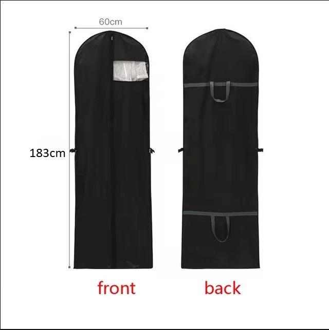 

183x60cm Garment Clothes Dust Cover Suit Dress Jacket Travel Wedding Dress Protector Bag Anti-dust Moistureproof чёрный