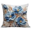 New Imitation 3d Blue Floral Pillowcase Small Fresh Home Cushion Pillowcase Decoration
