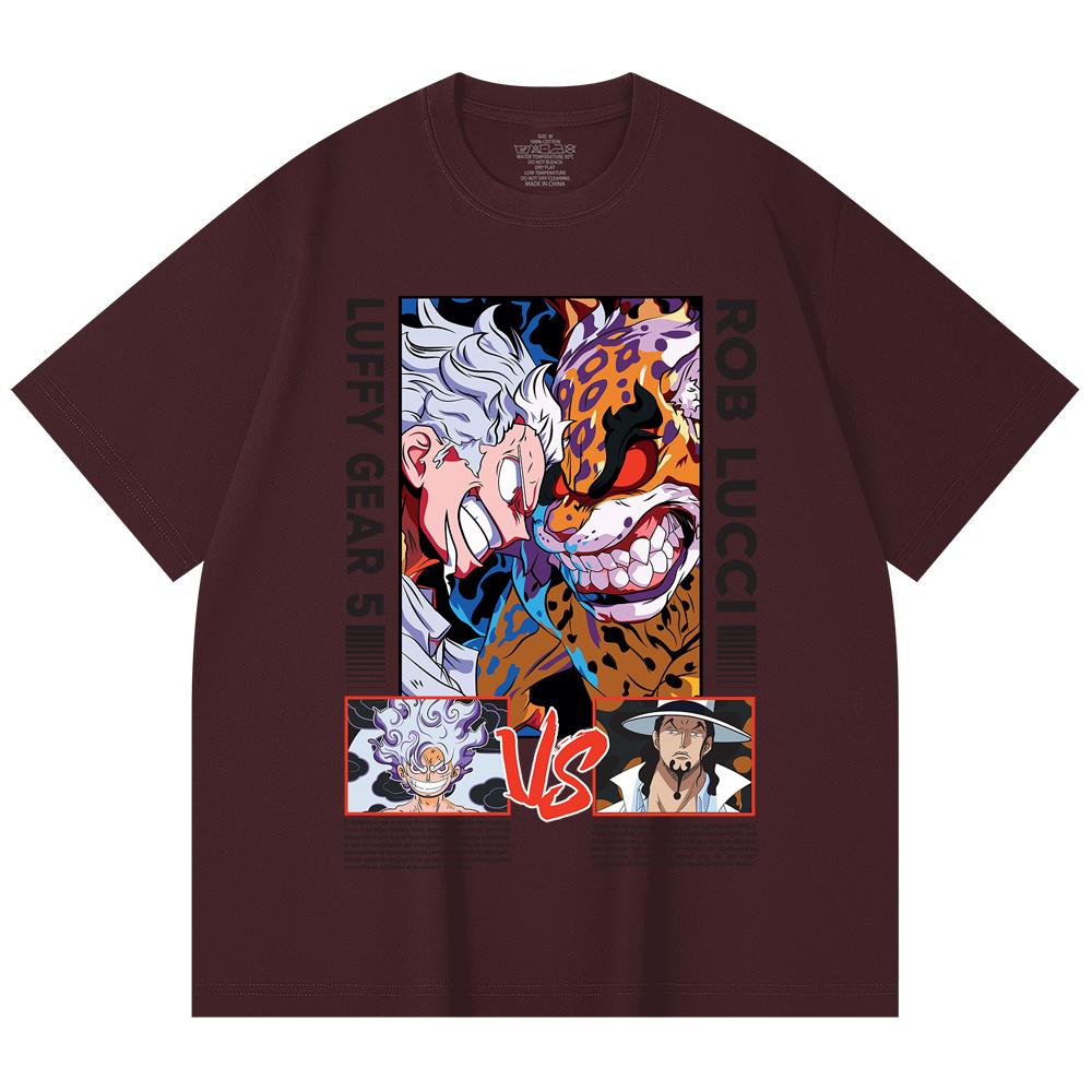 

230 Gsm 100% Cotton One Piece V49 Luffy Lucci Print Unisex Heavy Cotton T Shirt 2XL
