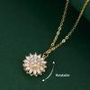 Zircon Necklace Can Be Turned Pendant Clavicle Chain Campus Style Simple Jewelry