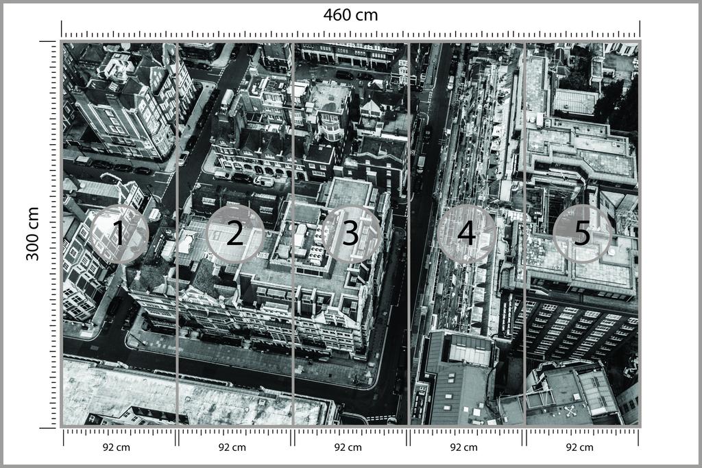 Photomural London Black And White  Non-Woven 460x300