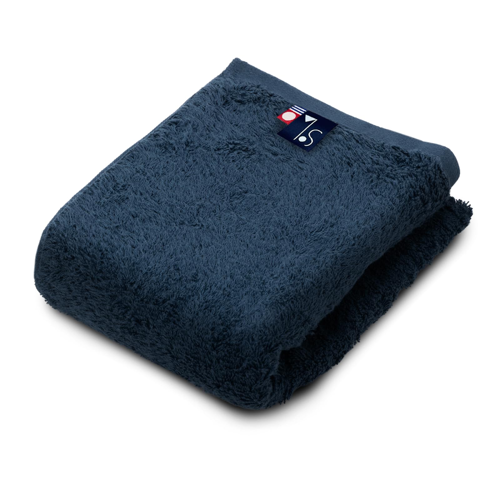 Top Factory Bath Air Towel Gentle on Made in Vintage Ash Navy Towel, SOLA, Imabari, Skin, 100% Cotton, Japan, Quick-Drying, Absorbent, Thick, Fluffy,
