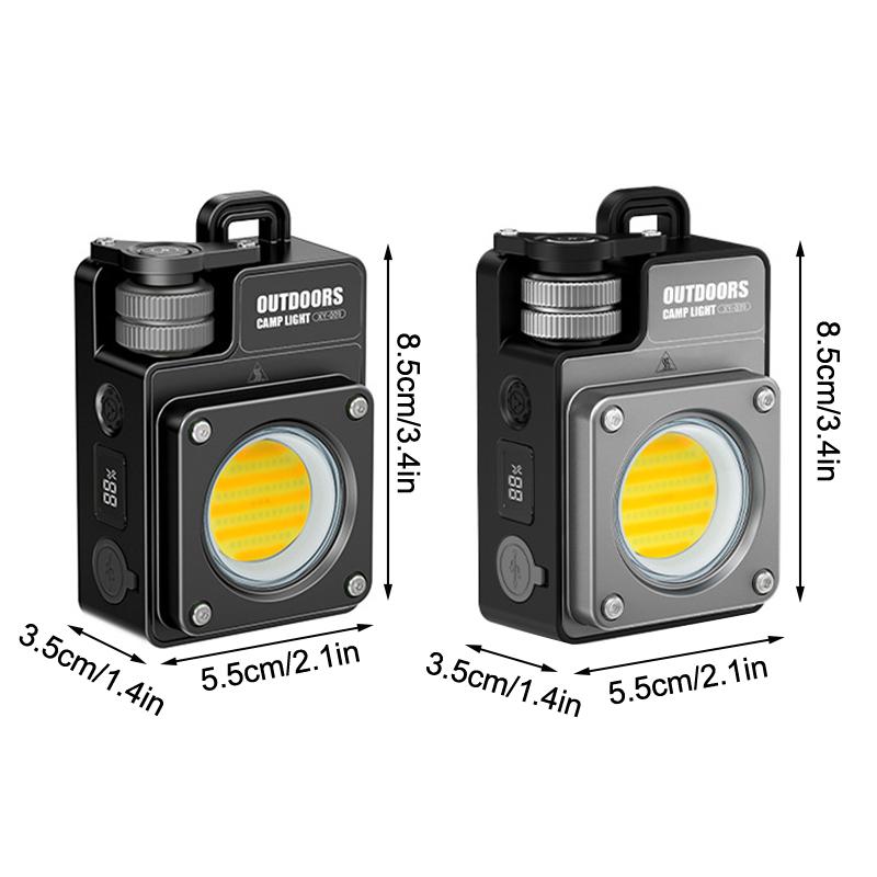 2025 Mini Lanternas de Chaveiro Magnéticas COB Ultrabrilhantes, 120-3500Lm Brilho Ajustável, Magnéticas e À Prova D'água