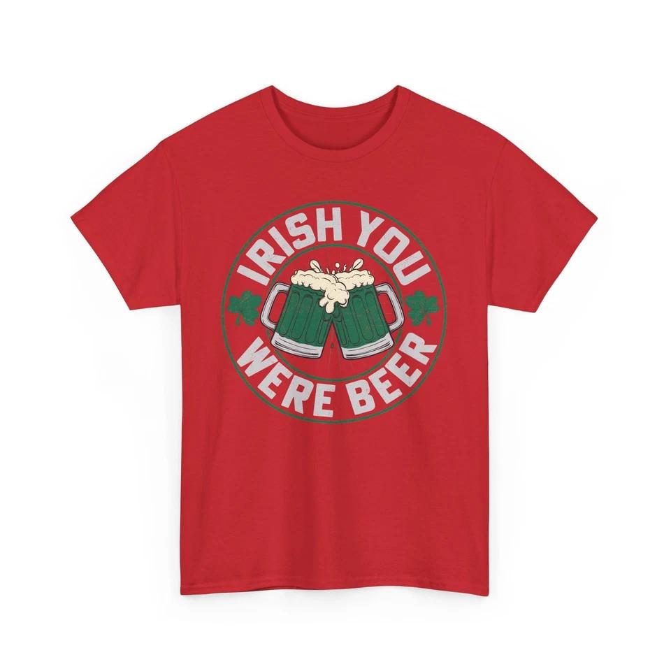 Beer Drinking T-Shirt | Funny Beer Shirt | Irish You Were Beer Patricks T-Shirt 2 L
