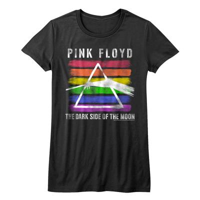 Maglietta da donna Pink Floyd Dark Side of the Moon Stencil Prisma Concerto Rock Band