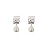 Texture Pearl Earrings Earrings Women'S Simple Fashion Personality Temperament S925 Stud Earrings Versatile Elegant Earrings