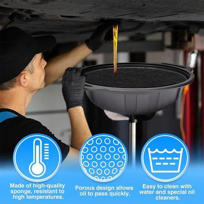 38cm Oil Drain Splash Pad For Car Changing Oil Transmission Drain Pan No Splatter Pad Round Pad Car Repair Tools