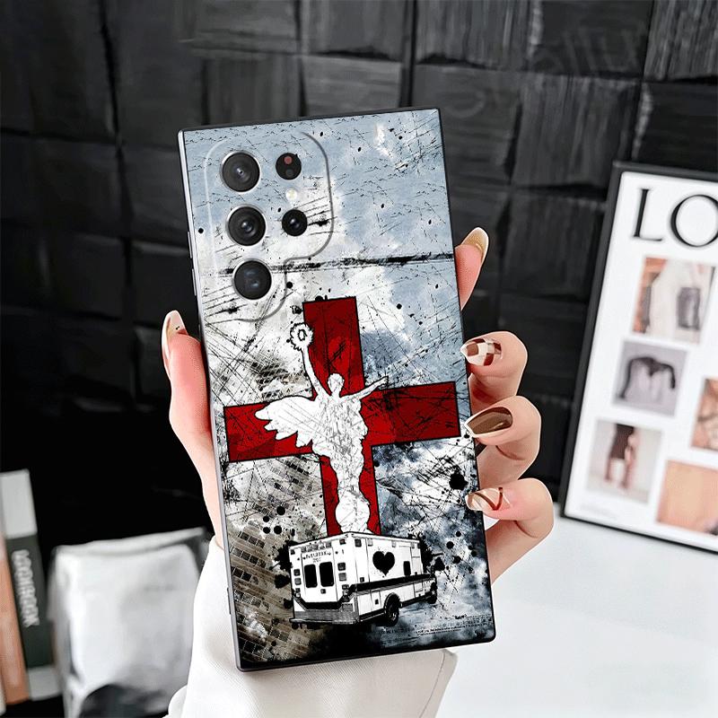 EMT EMS Ambulance Soft Phone Case for Samsung Galaxy S26 S25 Edge S24 Ultra S23 Plus S22 S21 FE S20 Black Cover Back Shell