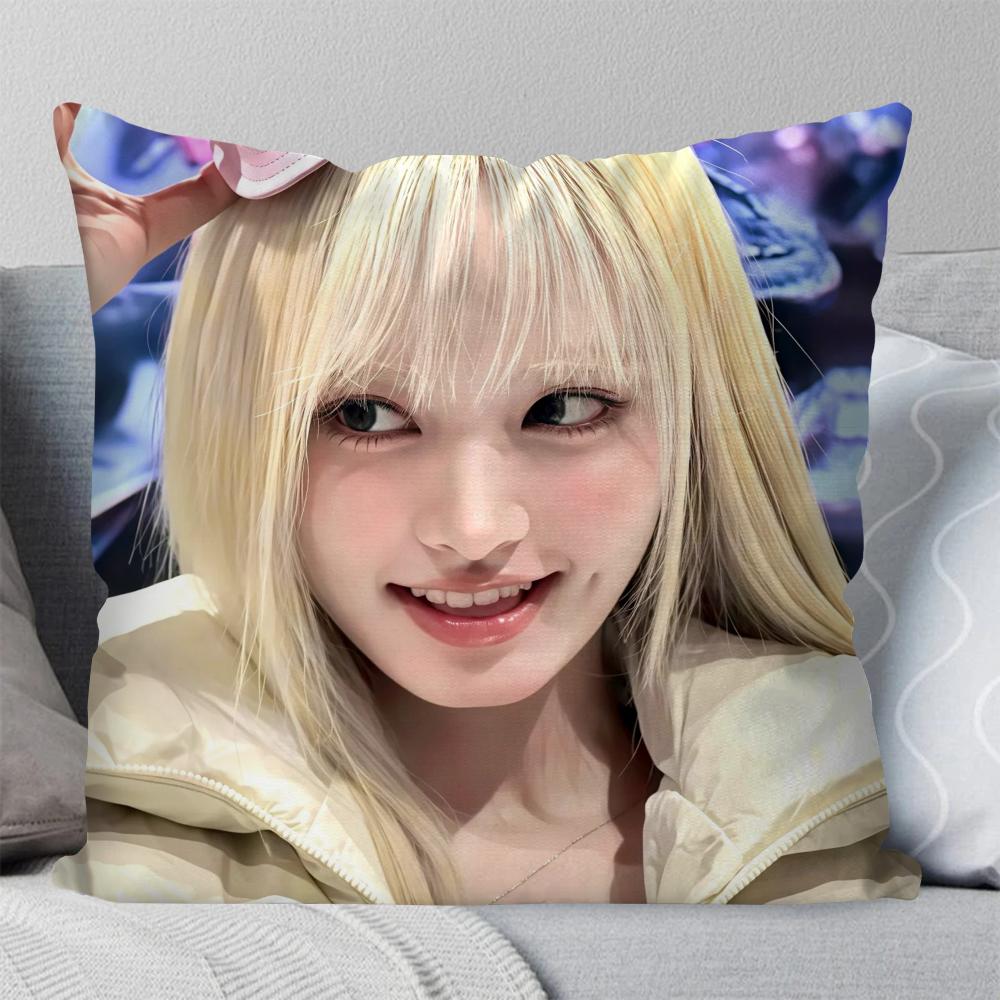 

Liz Girl Group I-ive Pillow Case Square Pillow Bedroom Sofa Leisure Comfort Cushion Car Living Room Home Decoration 40X40 12x12Inch