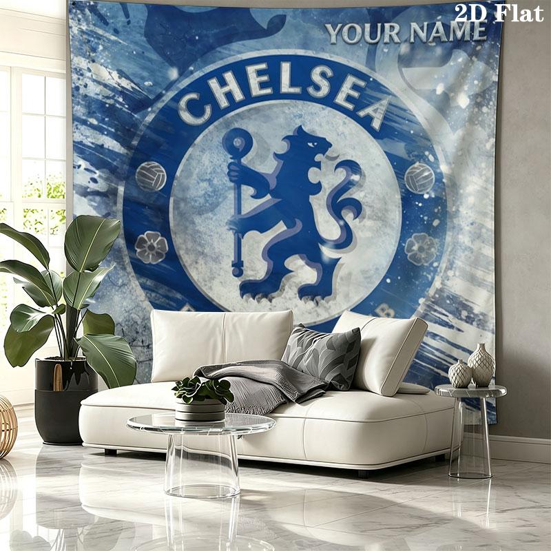 Chelsea F Custom Name Wall Tapestry Aesthetic Wall Hanging Printed Fabric Blanket Decorative Tapestries for Bedroom Living Room Home Decor