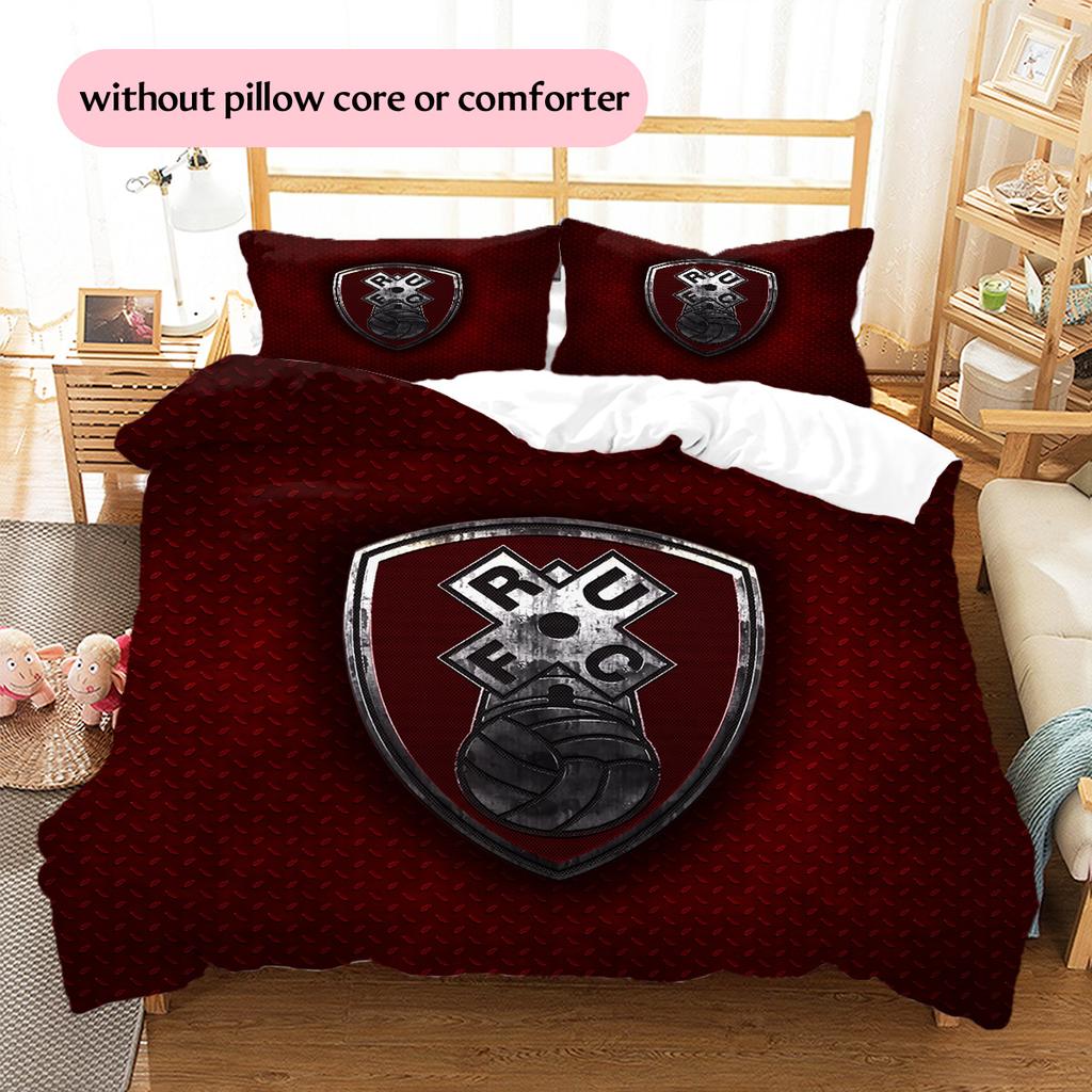 Rotherham United F.C.  Pattern Bedding Quilt Set  Home Decoration  Gift (1 * duvet cover + 2 * pillowcase  without core)